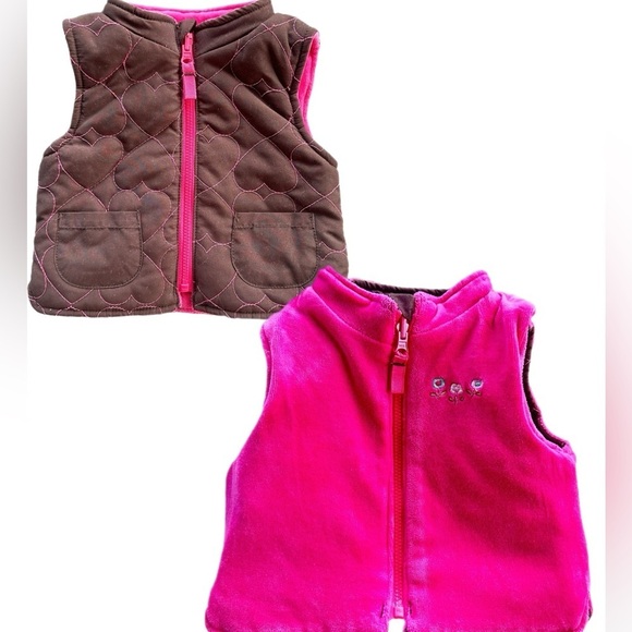 Please Mum Vintage  Reversible Fleece Lined Vest 3-6 Months - Picture 1 of 5